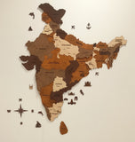 Load image into Gallery viewer, 3D Wooden India Map-Multicolour