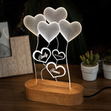 Load image into Gallery viewer, Personalized 3D Illusion LED Lamp, Anniversary Gift for Him or Her, Infinity Symbol Custom Night Light,Romantic Home Decor,Lamp for Bedroom