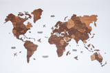 Load image into Gallery viewer, 3D Wooden World Map Teak