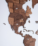 Load image into Gallery viewer, 3D Wooden World Map Teak