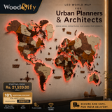 Load image into Gallery viewer, 3D LED Wooden World Map -Multicolour