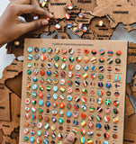 Load image into Gallery viewer, 3D LED Wooden World Map -Teak
