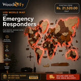 Load image into Gallery viewer, 3D LED Wooden World Map -Multicolour