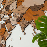 Load image into Gallery viewer, 3D Wooden World Map Multicolor