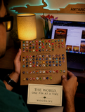 Load image into Gallery viewer, 3D LED Wooden World Map - Blue &amp; Brown