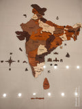 Load image into Gallery viewer, 3D Wooden India Map-Multicolour