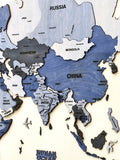 Load image into Gallery viewer, Personalized world map wall art with custom wooden 3D design for decor.