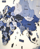 Load image into Gallery viewer, Wooden world map for wall with 3D layered design for stylish home decor.