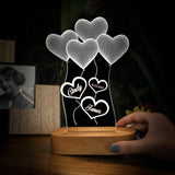 Load image into Gallery viewer, Personalized 3D Illusion LED Lamp, Anniversary Gift for Him or Her, Infinity Symbol Custom Night Light,Romantic Home Decor,Lamp for Bedroom